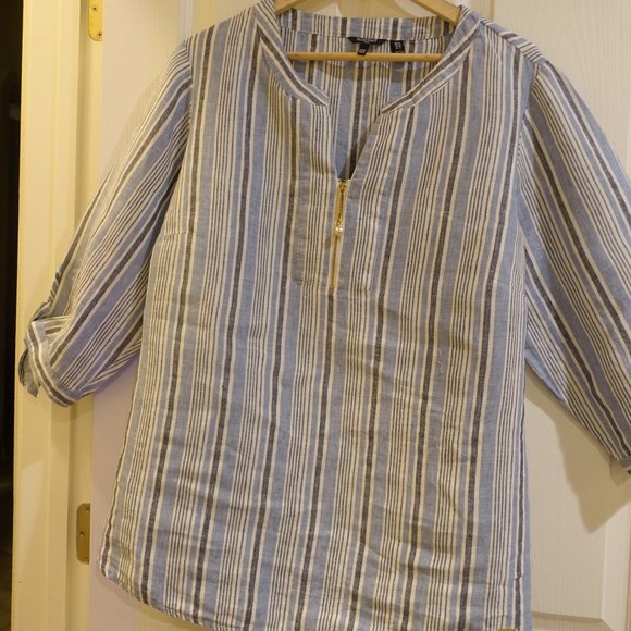 ELLEN TRACY  STRIPED  TOP - Picture 3 of 5